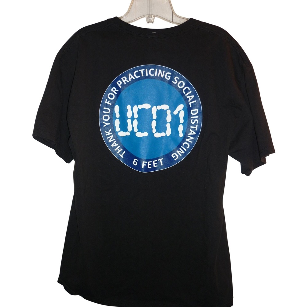 Hanes UCD1 Social Distancing T-Shirt Black Large Thats Not 6 Feet Custom Ink